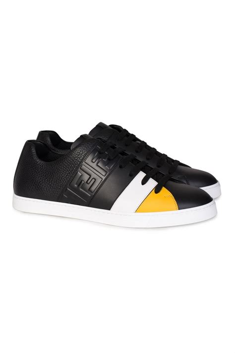 fendi low top sneaker|fendi shearling leather sneakers.